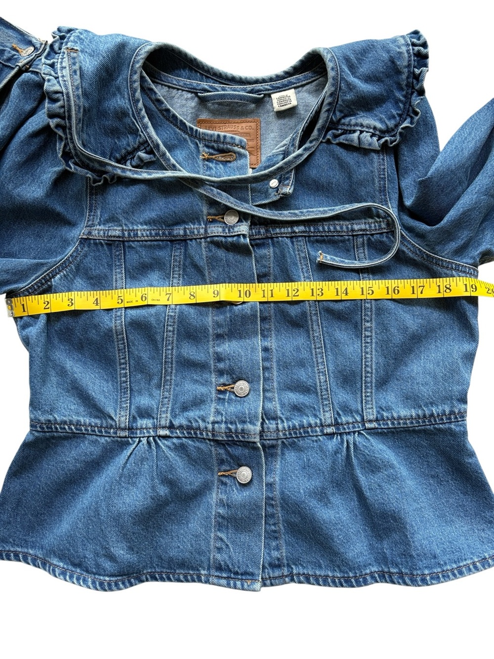 Anthropologie x Levi’s Cottagecore Prairie Trucker Jacket, Med Wash Size M - Picture 8 of 8